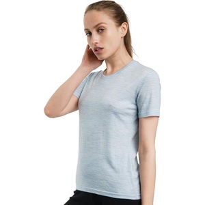 Merino.tech Merino Wool Shirt Women – 100% Merino Wool Base Layer Women Short Sleeve Tee (X-Large, Iceberg)