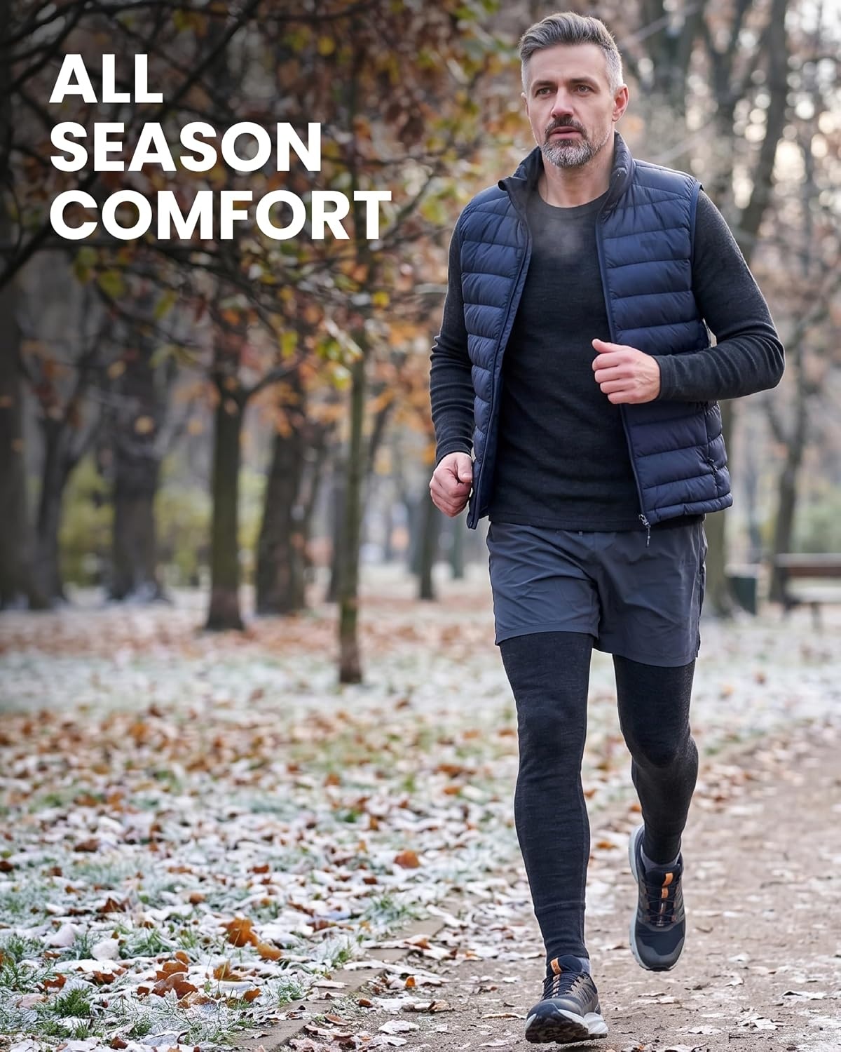 image:imageMerinotech 100 Merino Wool Base Layer Mens Thermal Underwear Long Johns 165 Heathered Black