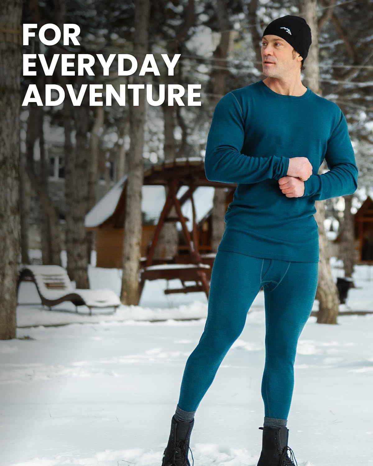 image:imageMerinotech 100 Merino Wool Base Layer Mens Thermal Underwear Long Johns Charcoal Grey 250