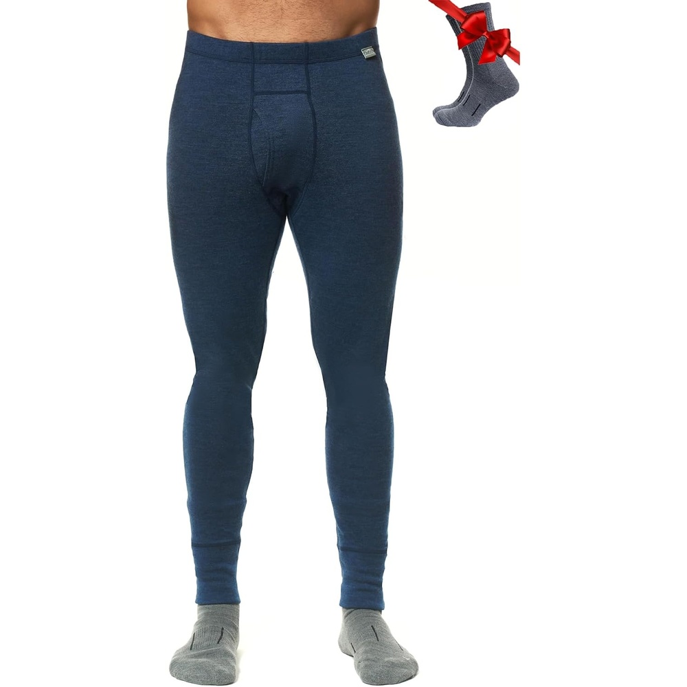 image:imageMerinotech 100 Merino Wool Base Layer Mens Thermal Underwear Long Johns320 Navy