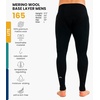 Merino.tech 100% Merino Wool Base Layer Mens – Thermal Underwear Long Johns(165 Black)