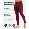 Merino.tech 100% Merino Wool Base Layer Mens – Thermal Underwear Long Johns(165 Perfect Grey)