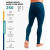 Merino.tech 100% Merino Wool Base Layer Mens – Thermal Underwear Long Johns(250 Deep Teal)