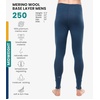 Merino.tech 100% Merino Wool Base Layer Mens – Thermal Underwear Long Johns(250 Denim Blue)