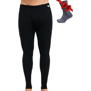Merino.tech 100% Merino Wool Base Layer Mens – Thermal Underwear Long Johns(165 Black)