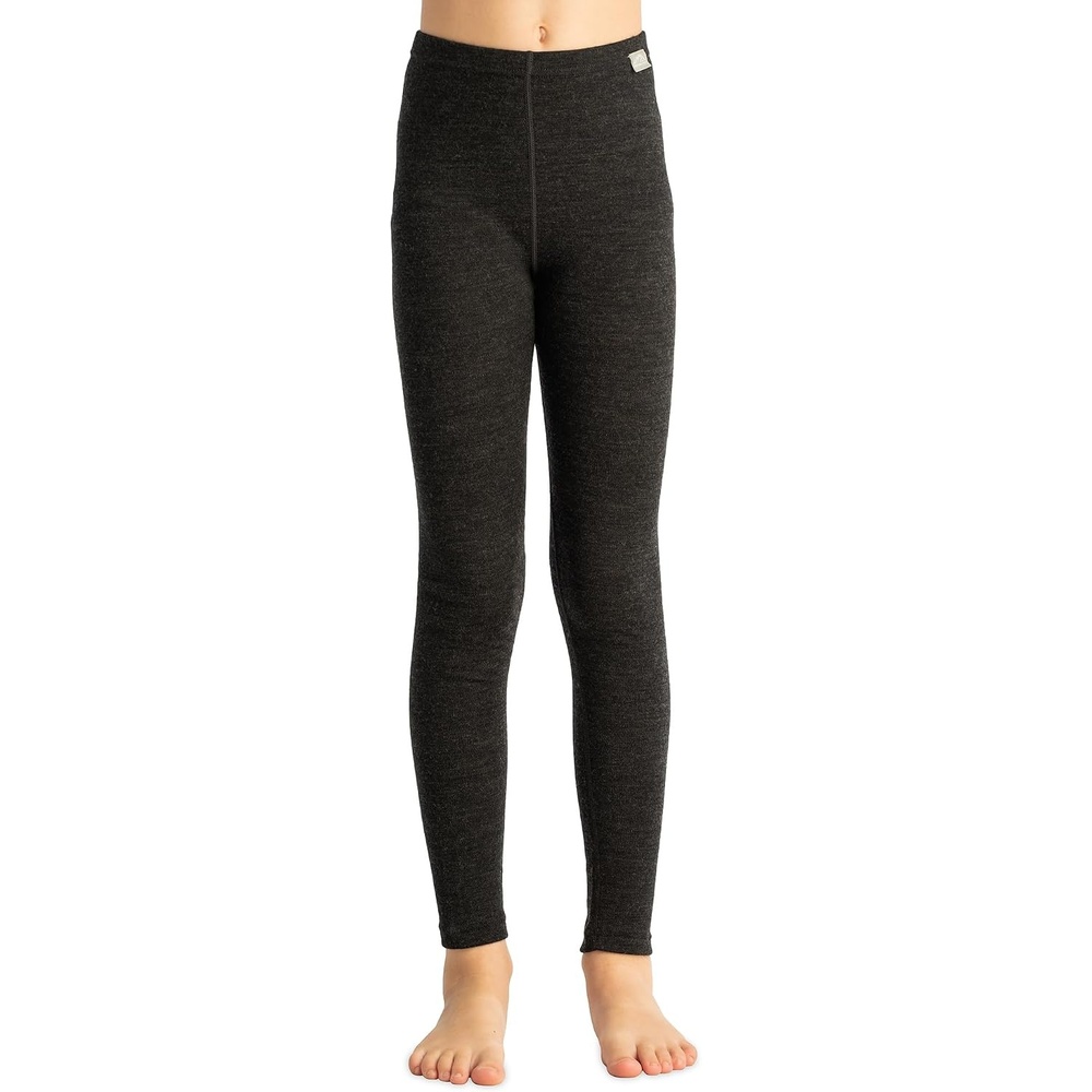 image:image100 Merino Wool Base Layer Kids Midweight Long Johns Kids Thermal PantsCharcoal Grey