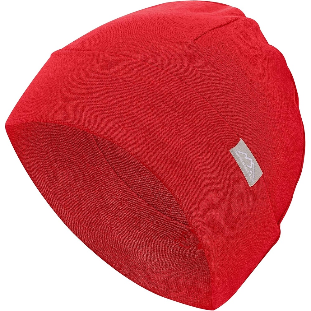 image:image100 Merino Wool Beanie Kids Unisex Wool Cap 175um for Kids Toddler HatCherry Red