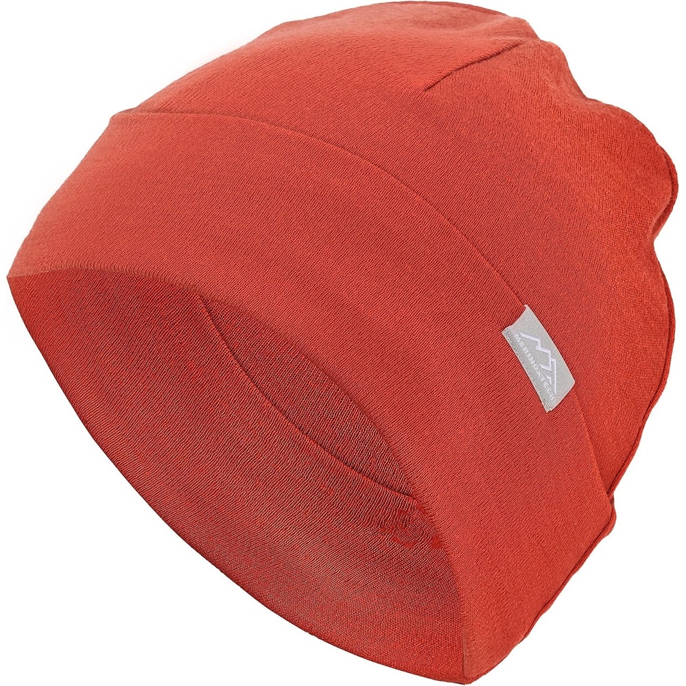 image:image100 Merino Wool Beanie Kids Unisex Wool Cap 175um for Kids Toddler HatRusty Organge