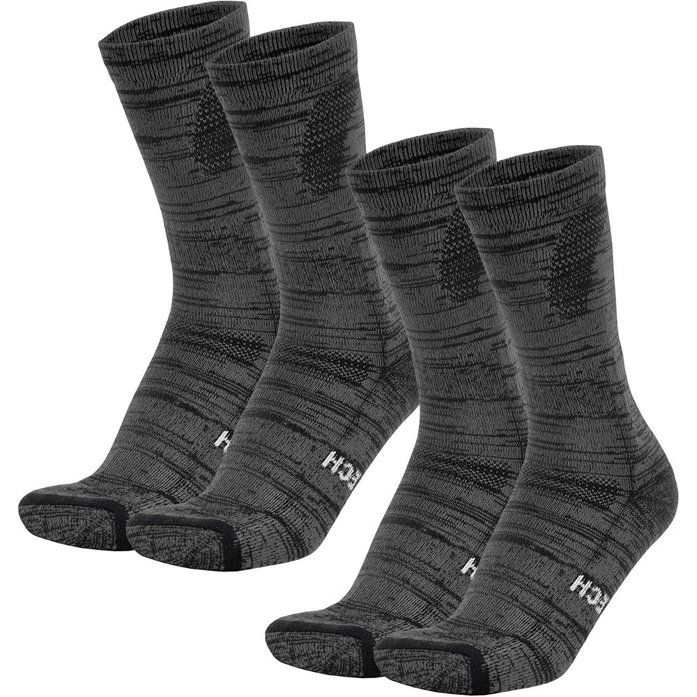 image:imageMerino Wool Socks for Men amp Women 36 Pack Wool Hiking Socks Crew StyleBlack Marble Pack of 2