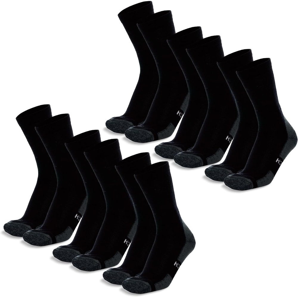 image:imageMerino Wool Socks for Men amp Women 36 Pack Wool Hiking Socks Crew StyleBlack Pack of 6