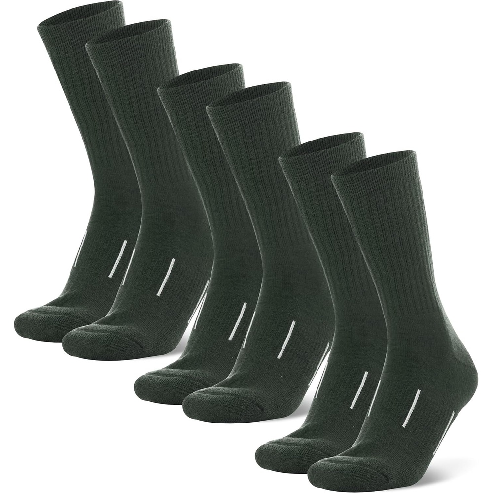 image:imageMerino Wool Socks for Men amp Women 36 Pack Wool Hiking amp Hockey SocksHunter Green Pack of 3