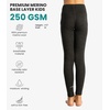 100% Merino Wool Base Layer Kids, Midweight Long Johns, Kids Thermal Pants(Charcoal Grey)