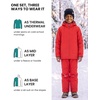100% Merino Wool Base Layer Kids, Midweight Long Sleeve, Thermal Underwear(Cobalt Blue)