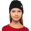 100% Merino Wool Beanie Kids – Unisex Wool Cap 17.5um for Kids -Toddler Hat(Black)