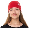 100% Merino Wool Beanie Kids – Unisex Wool Cap 17.5um for Kids -Toddler Hat(Cherry Red)