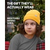 100% Merino Wool Beanie Kids – Unisex Wool Cap 17.5um for Kids -Toddler Hat(Grey Melange)