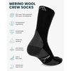 Merino Wool Socks for Men & Women – 3-6 Pack Wool Hiking Socks – Crew Style(. Multicolor: Black  Charcoal  Cloud Grey)