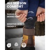 Merino Wool Socks for Men & Women – 3-6 Pack Wool Hiking Socks – Crew Style(. Multicolor: Black  Cloud Grey  Creamy)