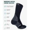 Merino Wool Socks for Men & Women – 3-6 Pack Wool Hiking Socks – Crew Style(. Multicolor: Navy  Cloud Grey  Army Green)
