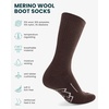 Merino Wool Socks for Men & Women – 3-6 Pack Wool Hiking & Hockey Socks(Chocolate Pack of 3)