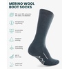 Merino Wool Socks for Men & Women – 3-6 Pack Wool Hiking & Hockey Socks(Deep Green Pack of 3)