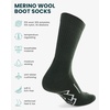 Merino Wool Socks for Men & Women – 3-6 Pack Wool Hiking & Hockey Socks(Hunter Green Pack of 3)