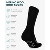 Merino Wool Socks for Men & Women – 3-6 Pack Wool Hiking & Hockey Socks(Multicolor: Jet Black  Steel Grey  Pearl Grey)