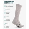 Merino Wool Socks for Men & Women – 3-6 Pack Wool Hiking & Hockey Socks(Smoke Grey Pack of 3)
