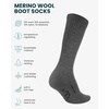 Merino Wool Socks for Men & Women – 3-6 Pack Wool Hiking & Hockey Socks(Steel Grey Pack of 3)