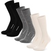 Merino Wool Socks for Men & Women – 3-6 Pack Wool Hiking & Hockey Socks(Multicolor: Jet Black  Pearl Grey  Natural White)