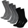 Merino Wool Socks for Men & Women – 3-6 Pack Wool Hiking & Hockey Socks(Multicolor: Jet Black  Steel Grey  Pearl Grey)