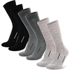 Merino Wool Socks for Men & Women – 3-6 Pack Wool Hiking & Hockey Socks(Multicolor: Smoke Grey  Steel Grey  Jet Black)