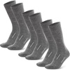 Merino Wool Socks for Men & Women – 3-6 Pack Wool Hiking & Hockey Socks(Pearl Grey Pack of 3)
