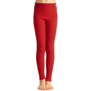 100% Merino Wool Base Layer Kids, Midweight Long Johns, Kids Thermal Pants(Cherry Red)