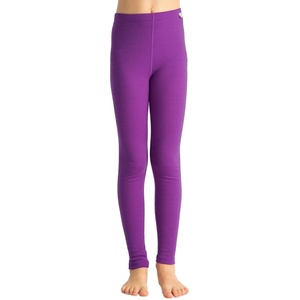 100% Merino Wool Base Layer Kids, Midweight Long Johns, Kids Thermal Pants(Violet Purple)