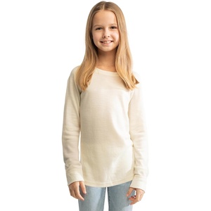 100% Merino Wool Base Layer Kids, Midweight Long Sleeve, Thermal Underwear(Natural Merinos)