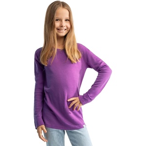 100% Merino Wool Base Layer Kids, Midweight Long Sleeve, Thermal Underwear(Violet Purple)