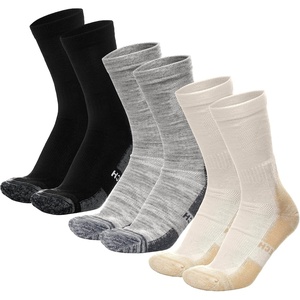 Merino Wool Socks for Men & Women – 3-6 Pack Wool Hiking Socks – Crew Style(. Multicolor: Black  Cloud Grey  Creamy)