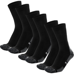 Merino Wool Socks for Men & Women – 3-6 Pack Wool Hiking Socks – Crew Style(Black Pack of 3)