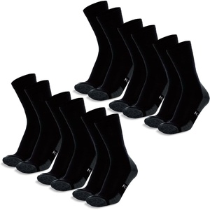 Merino Wool Socks for Men & Women – 3-6 Pack Wool Hiking Socks – Crew Style(Black Pack of 6)