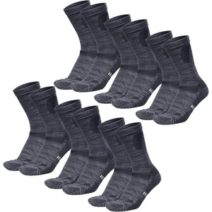 Merino Wool Socks for Men & Women – 3-6 Pack Wool Hiking Socks – Crew Style(Charcoal Grey Pack of 6)