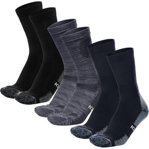 Merino Wool Socks for Men & Women – 3-6 Pack Wool Hiking Socks – Crew Style(Multicolor: Black  Charcoal  Navy)