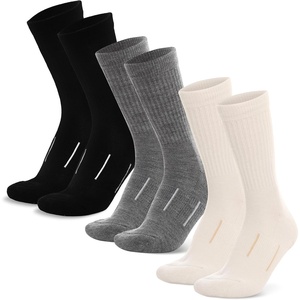 Merino Wool Socks for Men & Women – 3-6 Pack Wool Hiking & Hockey Socks(Multicolor: Jet Black  Pearl Grey  Natural White)