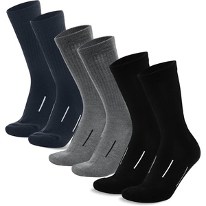 Merino Wool Socks for Men & Women – 3-6 Pack Wool Hiking & Hockey Socks(Multicolor: Jet Black  Steel Grey  Navy Blue)