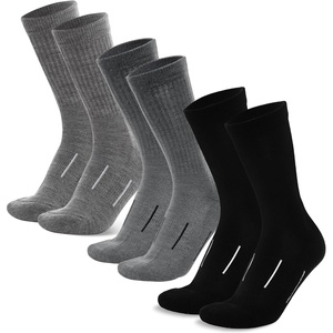 Merino Wool Socks for Men & Women – 3-6 Pack Wool Hiking & Hockey Socks(Multicolor: Jet Black  Steel Grey  Pearl Grey)