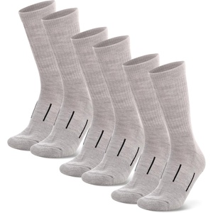 Merino Wool Socks for Men & Women – 3-6 Pack Wool Hiking & Hockey Socks(Smoke Grey Pack of 3)