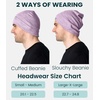 100% Merino Wool Beanie for Women, Men – Set Adult Skull Cap 17.5um & Socks(Heather Lilac)