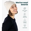 100% Merino Wool Beanie for Women, Men – Set Adult Skull Cap 17.5um & Socks(Natural Merinos)