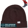 100% Merino Wool Beanie for Women, Men – Set Adult Skull Cap 17.5um & Socks(Bordo)