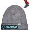 100% Merino Wool Beanie for Women, Men – Set Adult Skull Cap 17.5um & Socks(Grey Melange)